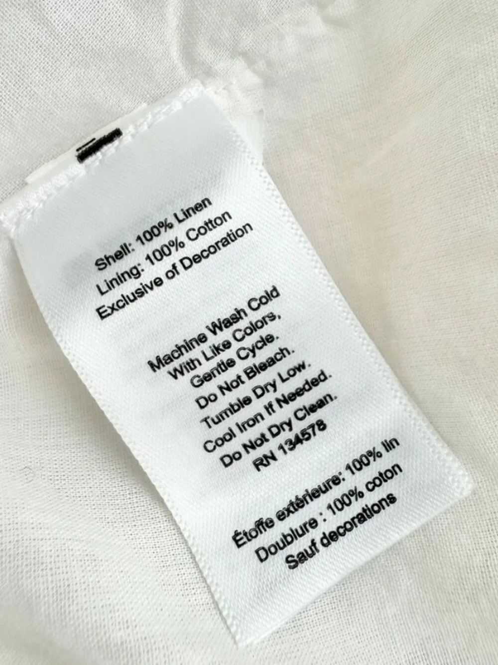 Vineyard Vines Flutter Sleeve Smocked Tiered Linen Midi Dress White Sz XL - Picture 8 of 9